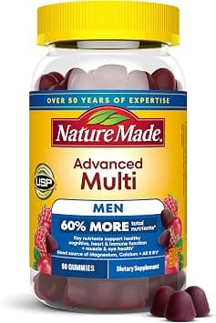 Nature Made Advanced Multivitamin Gummies for Him with Magnesium Citrate, Calcium & All 8 B Vitamins, Multivitamin for Men, 90 Gummies, 30 Day Supply on Amazon.ae - Price Tracker