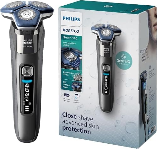 Philips Norelco Shaver 7200, Rechargeable Wet & Dry Electric Shaver with SenseIQ Technology and Pop-up Trimmer S7887/82 على Amazon.ae - متتبع الأسعار