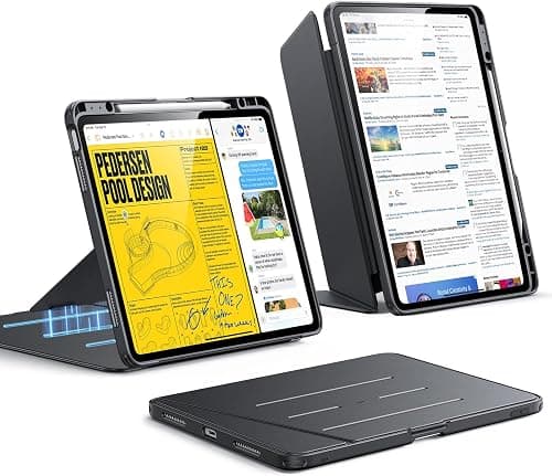 ESR for iPad Air 13 Inch Case M4/M3/M2 (2026/2025/2024), Vertical Stand Cover, Multi Stand Angles, Ultra-Stable Case with Pencil Holder, Flip Series, Black on Amazon.ae - Price Tracker
