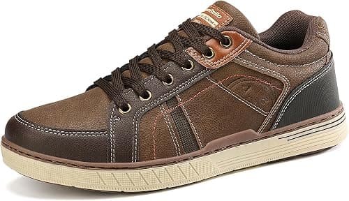 Arrigo Bello Sneakers Shoes for Men Casual Lace Up lightweight Sneaker Comfortable Leather Trainers Size 41-46 on Amazon.ae - Price Tracker