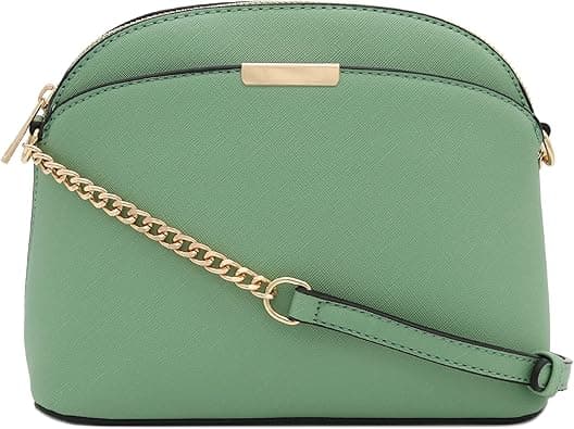 FashionPuzzle Saffiano Small Dome Crossbody bag with Chain Strap on Amazon.ae - Price Tracker