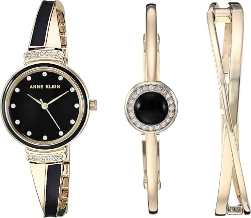 Anne Klein Women's Premium Crystal Accented Watch and Bangle Set on Amazon.ae - Price Tracker