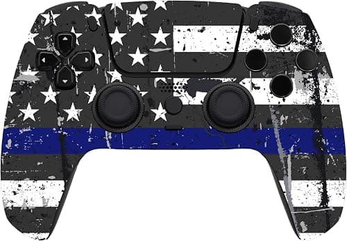 Custom Wireless Controller Compatible with PS5 - Multiple Designs Available (Blue Line) على Amazon.sa - متتبع الأسعار