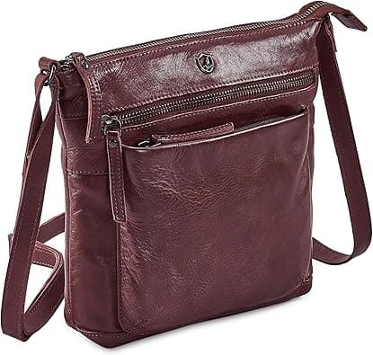 COCHOA Women's Real Leather Small Triple Zip Crossbody Bags Purse Travel Bag on Amazon.ae - Price Tracker