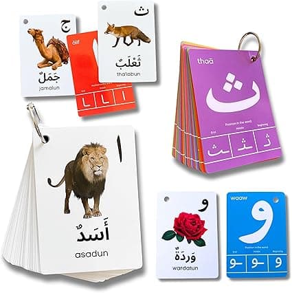 Arabic Alphabet Flash Cards for Kids Toddler and Adults, Arabic First Words, Letter Recognition, Homeschool Learning, Arabic Teacher on Amazon.ae - Price Tracker