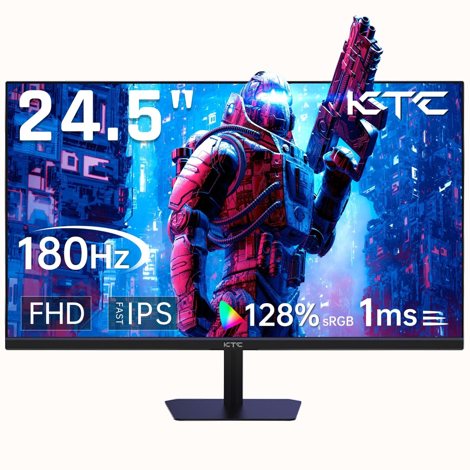 KTC 24.5 inch 180Hz FHD Gaming Monitor, Fast IPS, 1920P x 1080P 1 ms, 128% sRGB HDR10, Freesync HDMI x 2 /DP x 1 VESA Tilt Adjustable Xbox PS5 Switch (HDMI Cable Included) on Amazon.ae - Price Tracker
