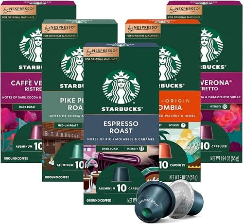 Starbucks by Nespresso Original, Intense Variety Pack, 50-count على Amazon.ae - متتبع الأسعار