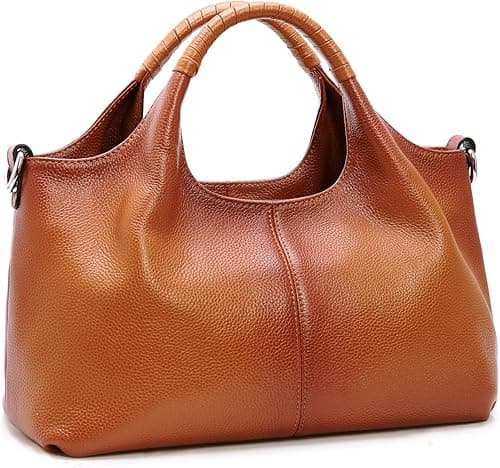 Iswee Genuine Leather Purses and Handbags for Women Shoulder Bag Top Handle Satchel Ladies Hobo Crossbody Bags on Amazon.ae - Price Tracker