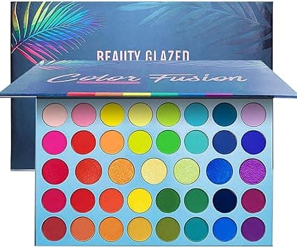 Beauty Glazed Rainbow Eyeshadow Palette - Professional 39 Color Makeup Matte Metallic Shimmer Eye Shadow Palettes - Ultra Pigmented Powder Bright Vibrant Colors Shades Cosmetics Set for Halloween on Amazon.ae - Price Tracker