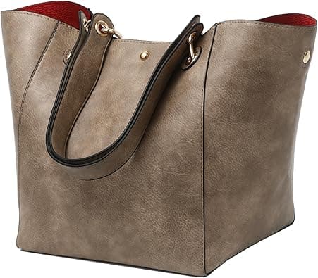 sqlp Large Work Tote Bag for Women Leather Designer Handbags Big Travel bucket bags Ladies Shoulder Bag on Amazon.ae - Price Tracker