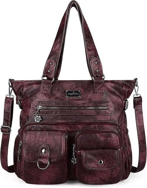 Angelkiss Purses Handbags for Women PU Tote Satchel Bags for Women Pockets Shoulder Bags on Amazon.ae - Price Tracker