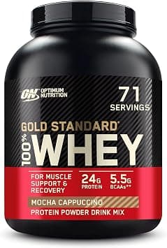Optimum Nutrition (ON) Gold Standard 100% Whey Protein Powder Primary Source Isolate, 24 Grams of Protein for Muscle Support and Recovery - Mocha Cappuccino, 5 Lbs, 71 Servings (2.27 KG) on Amazon.ae - Price Tracker