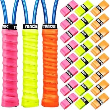 24-Piece Precut Tennis and Badminton Racket Overgrip Tape - Velvety Soft, Anti-Slip, Sweat Absorbent Replacement Grip for Durable Comfort and Shock Absorption in Racket Sports على Amazon.ae - متتبع الأسعار