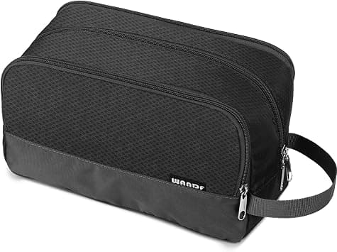 Toiletry Bag Small Nylon Dopp Kit Lightweight Shaving Bag for Men and Women (Black) on Amazon - Best Deal Finder