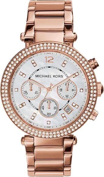 Michael Kors Parker Stainless Steel Watch With Glitz Accents on Amazon.ae - Price Tracker