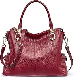 Kattee Women Genuine Leather Purses and Handbags Satchel Tote Shoulder Bag - Amazon.ae Price Tracker