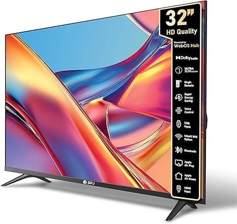 SPJ 32-Inch HD LED Smart TV – WebOS, Dolby Audio, Magic Remote, Apple AirPlay, WiFi/HDMI/USB, YouTube/Netflix/Prime Apps 32 inch smart tv, 1-Year Warranty (Black) on Amazon.ae - Price Tracker