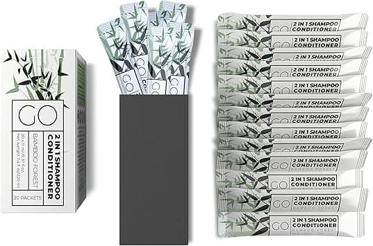 GO Essentials Travel Size Shampoo and Conditioner Set of 20 – 2 in 1 Single Use Travel Shampoo and Conditioner (Sulfate Free) - Hotel Amenities, Homeless Care Kit, AirBnB Essentials Bulk on Amazon.ae - Price Tracker