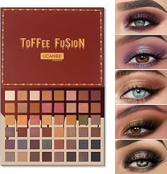 UCANBE Toffee Fusion Nude Eyeshadow Palette, 48 Neutral Shades Naked Eye Shadow Makeup Pallet, High Pigmented Matte Glitter Shimmer Make Up Kit for Women Girls on Amazon.ae - Price Tracker