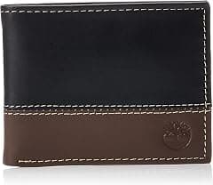 Timberland Men's Leather Passcase Wallet Trifold Wallet Hybrid - متتبع أسعار Amazon.sa
