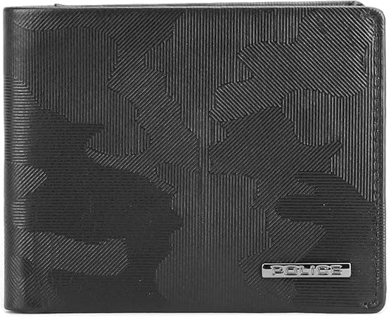 Police Berryblack Men's Leather Wallet with Card Holder Pockets and Coin Pocket, Branded Gents Purse- Black on Amazon.ae - Price Tracker