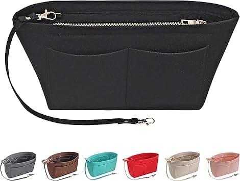 Soyizom Felt Handbag Organiser Purse Organiser Felt Insert Bag Organisers Multi Pockets Tote Bag in Bag for Women,Black-L on Amazon.ae - Price Tracker
