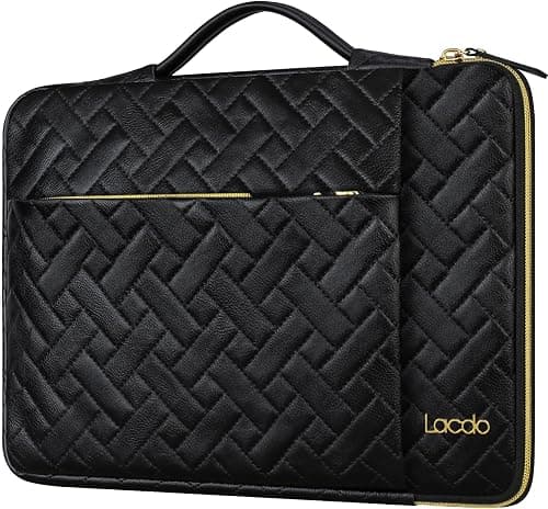 Lacdo 360° Protective 14 Inch Laptop Sleeve Case for HP Lenovo Dell ASUS Acer Chromebook 14 / HP Stream 14 / Dell Inspiron 14 / Lenovo IdeaPad 14 / Acer Spin/ASUS ZenBook Computer Bag, Elegant Black on Amazon.ae - Price Tracker