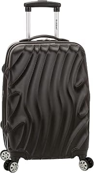 Rockland Melbourne Hardside Expandable Spinner Wheel Luggage, Black Wave, One Size, Melbourne Hardside Expandable Spinner Wheel Luggage on Amazon - Best Deal Finder