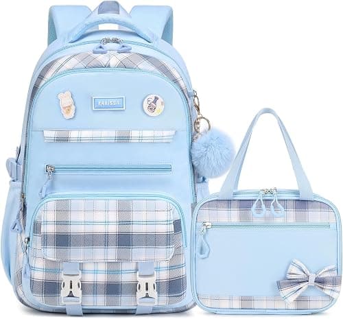 Girls Backpack for School, Kawaii Bookbag for Teen Multiple Pockets School Bag for Primary Elementary Middle School على Amazon.ae - متتبع الأسعار