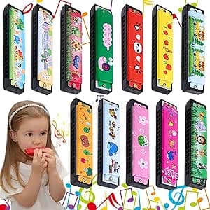 12 PCS Harmonica for Kids, Harmonica Toy with Double Row of 16 Holes, Cute Cartoon Printed Mouth Organ, Party Favors, Bags Fillers, Birthday Gifts and Prize for Beginner Kids on Amazon.ae - Price Tracker