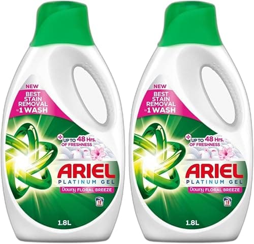 Ariel Automatic Downy Laundry Detergent Liquid Gel, Number 1 in Stain Removal with 48 Hours of Freshness, 1.8L (Pack of 2) على Amazon.sa - متتبع الأسعار