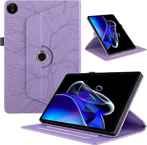 Case for Honor Pad 10 2025 12.1 Inch Protective PU Leather 360° Rotating Multi-Angle Stand Tree Flip Case Cover Protective Case for Honor Pad 10 2025 12.1 Inch Tablet Case, Purple على Amazon.ae - متتبع الأسعار