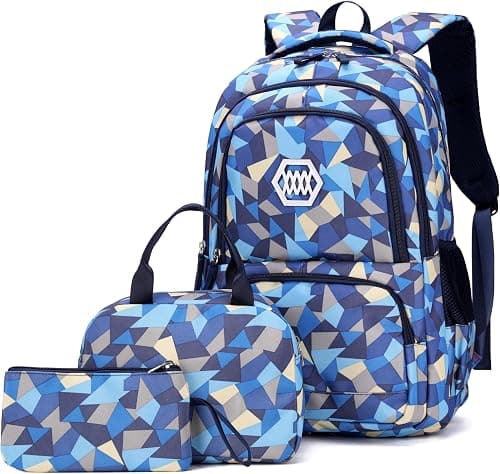 Geometric Print Girls Boys Backpacks for Kids Primary School Bags on Amazon.ae - Price Tracker