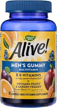 Nature's Way Alive Men's Multivitamin Gummies Fruit Flavor | Energy Metabolism & Muscle Function Support with Orchard Fruits & Garden Veggies Blend, 100mg per 2-Gummy Serving | 60 Gummies على Amazon.ae - متتبع الأسعار