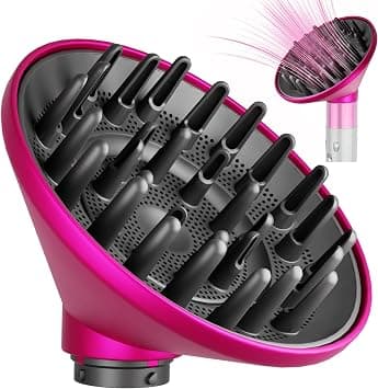 Vurtboly Upgraded Large Diffuser Nozzle for Dyson Curling Iron Converting for Dyson Airwrap Styler To Hair Dryer Diffuser Attachment, for Airwrap Attachment Nozzle HS05 HS03 HS01 (Fuchsia) - متتبع أسعار Amazon.sa