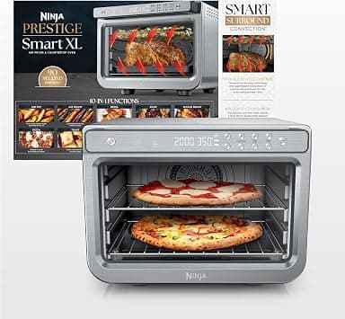 Ninja Air Fryer & Toaster Oven | Prestige Smart XL Countertop Oven | Bakes up to 20 Cookies, Fits up to a 12lb Turkey | Pizza, Toast, Bake, Air Fry & Reheat | 1800 Watts | Stainless Steel | DT501 | Bakes 20 cookies, Fits 12 lb turkey, Air fry, bake, toast, pizza, reheat, 1800W on Amazon.ae - Price Tracker