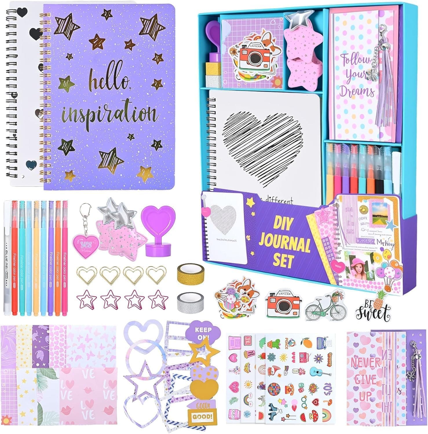 2-Pack DIY Journal Kit for Girls Ages 8-14, DIY Diary Set,Cool Birthday Gifts Ideas for Girls, Art & Crafts Toys for Kids,Trendy Stuff Scrapbook & Diary Set on Amazon.ae - Price Tracker