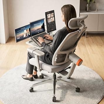 DROGO Ergonomic Office Chair for Work from Home | High Back Mesh Computer Chair, Adaptive Lumbar Support, 4D Armrest, Adjustable Headrest, Recline, Footrest | Executive Desk Chair for Office with Tray on Amazon.ae - Price Tracker