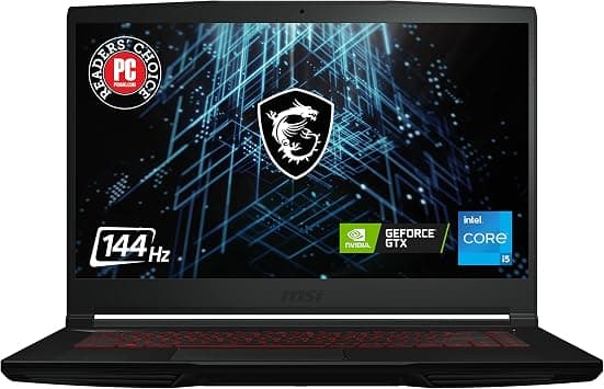 MSI GF63 Thin Gaming Laptop: 11th Gen Intel Core i5, GeForce RTX 2050, 15.6" FHD, 144Hz, 8GB DDR4, 512GB NVMe SSD, Cooler Boost 5, Win 11: Black 11UCX-1424US على Amazon.ae - متتبع الأسعار