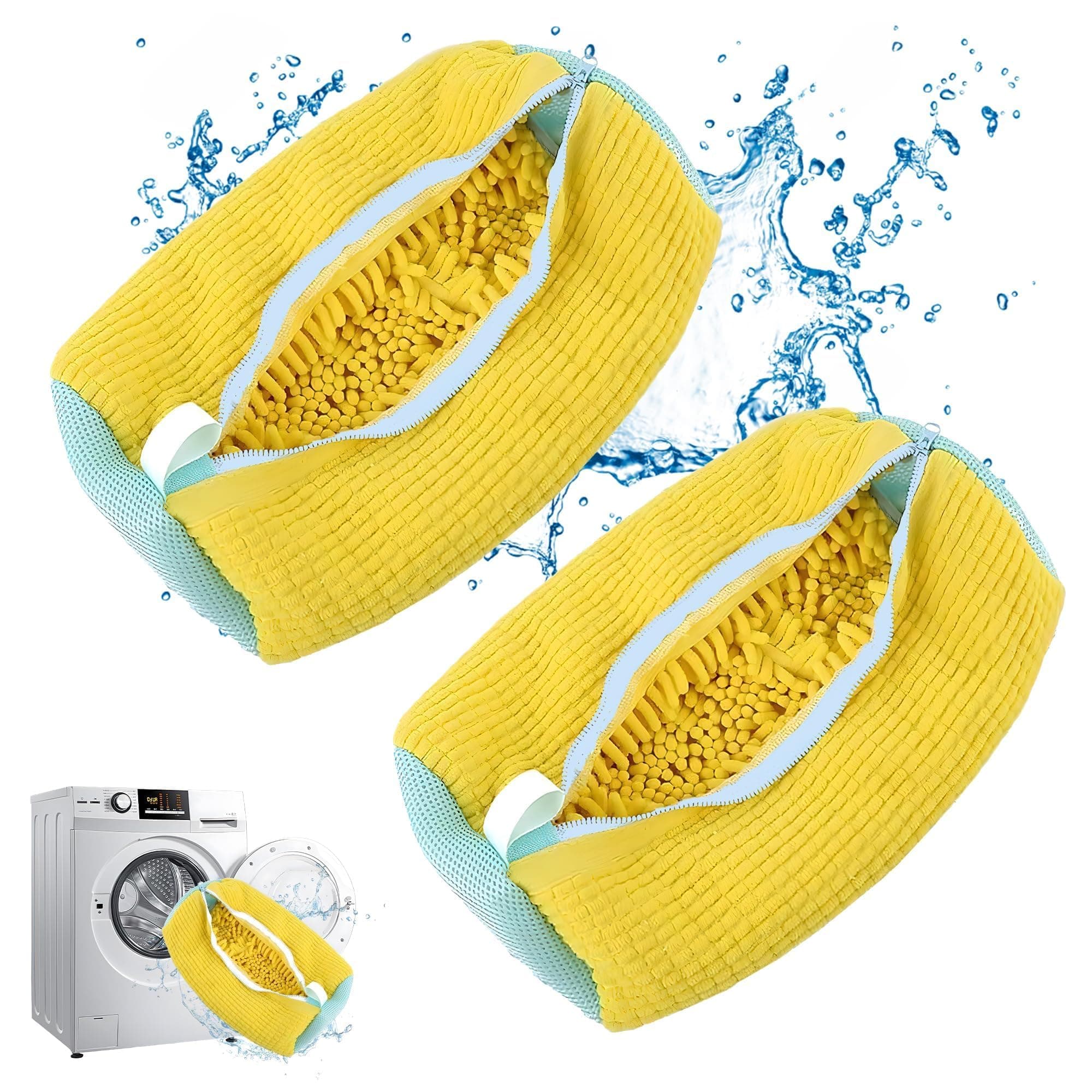 LCHYI Shoe Washing Bag 2 Pack - 360° Omni-directional for All Shoe Types & Sizes (Yellow) on Amazon.ae - Price Tracker