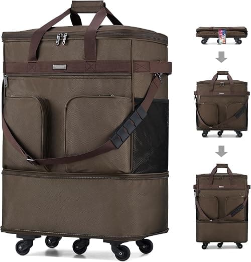 Hanke Suitcases with Wheels Expandable Foldable Luggage Bag Collapsible Rolling Travel Duffel Bag without Telescoping Handle on Amazon.sa - Price Tracker