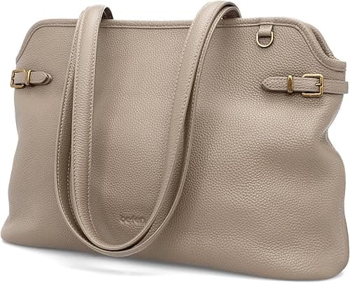 befen Genuine Leather Medium Tote Bag for Women Designer Totes Purse Handbags with Top Handles Satchel Purses on Amazon.ae - Price Tracker