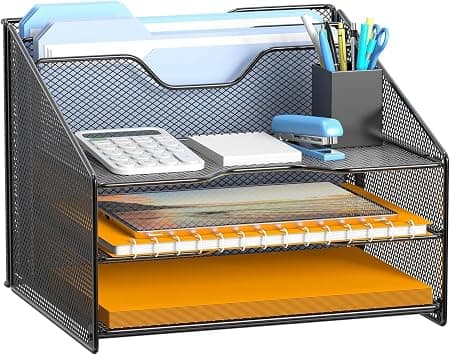 Oasisgalore Office Desk Organizer,أدوات مكتبية منظمة Desktop 3 Tier Craft Paper Organizer Letter Book Holder Study Desk Stationary File Tray Accessories on Amazon.ae - Price Tracker