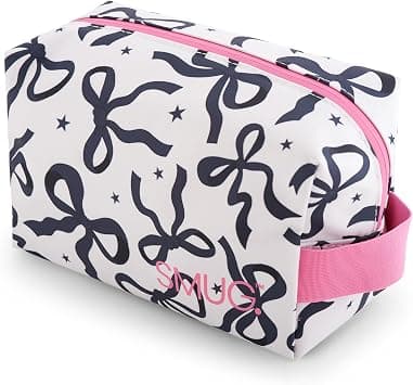 SMUG Toiletry Bag | Waterproof Travel Toiletry Bag for Gym, Shower, Shaving, Cosmetics & Makeup | Small Washbag for Men & Women | Stylish, Spacious & Easy to Clean, Bows, One Size, Classic on Amazon - Best Deal Finder