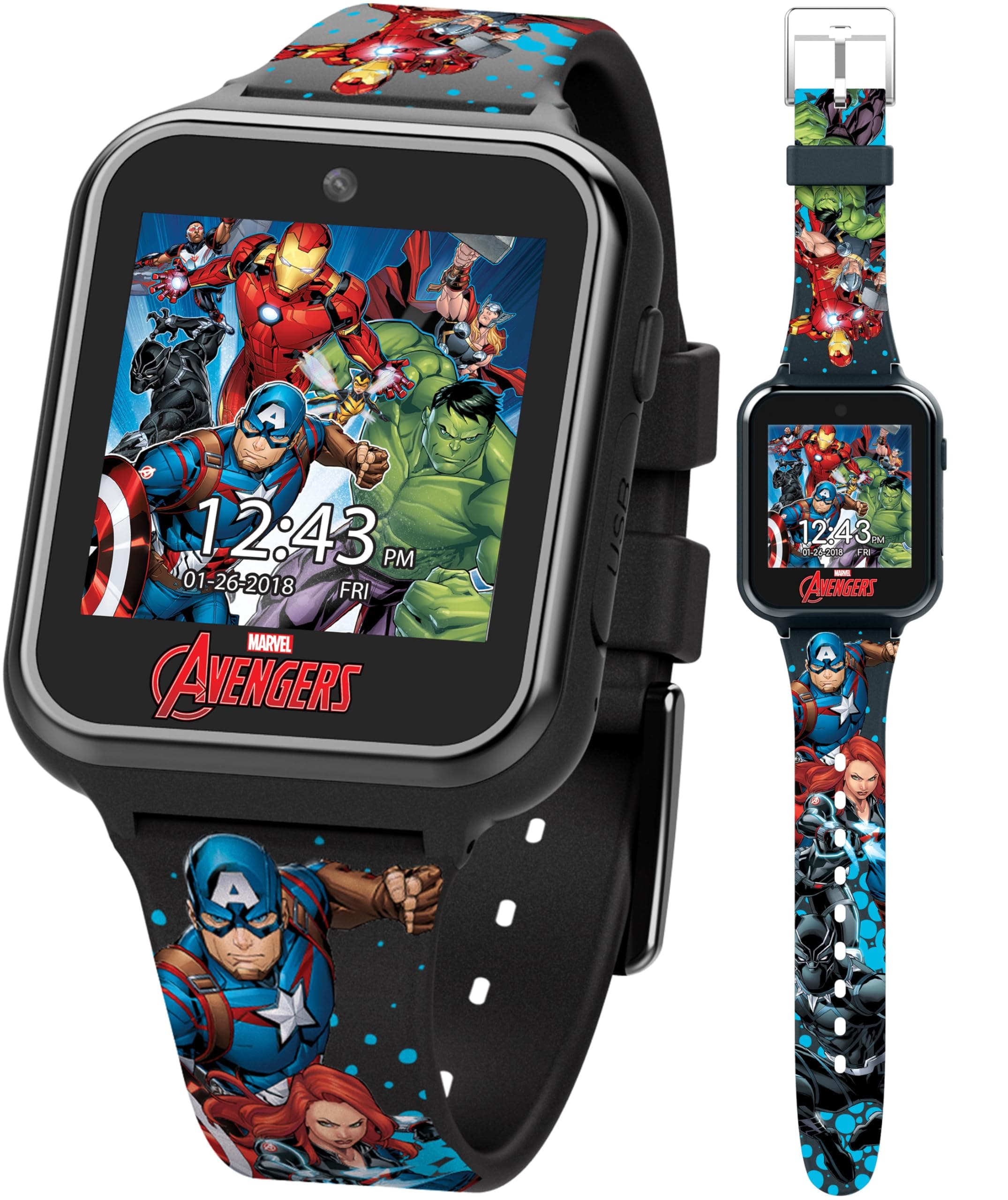 Marvel Accutime AVG4597AZ Avengers Digital Smartwatch for Kids, 41.15 mm Diameter, Black on Amazon.ae - Price Tracker