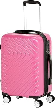Amazon Basics Geometric Expandable Spinner Luggage with Built-In TSA Lock (50cm), Material: Polycarbonate, 20 Inch - Pink on Amazon.sa - Price Tracker