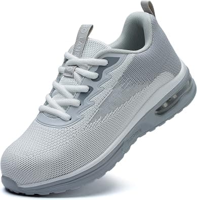 LANSNBO Steel Toe Shoes for Women Lightweight Breathable Safety Work Sneakers Non-Slip Puncture-Proof Utility Slip On Footwear for Industrial Construction on Amazon.ae - Price Tracker