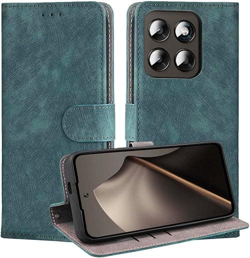 Leather Case For Motorola Moto G77 5G/Moto G67 5G, Wallet Function with RFID Protection, Magnetic Closing Shell, Built-in TPU Protective Cover.Green on Amazon.ae - Price Tracker