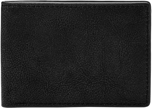Fossil Men's Leather Slim Minimalist Bifold Front Pocket Wallet, Steven Slate Black, Bifold - Amazon.sa Price Tracker
