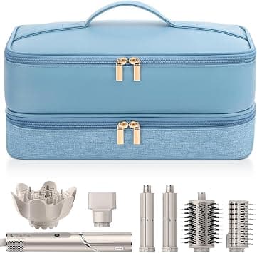 Adworte Travel Hair Dryer Case for Shark Flexstyle, Double-Layer Carrying Case, Portable Hair Tools Storage Organizer Bag for Shark Beauty Hairdryer Attchments (Misty Blue) - Amazon.sa Price Tracker